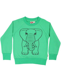 Dyrbellow Sweat Green OUTLINE ELEFANT
