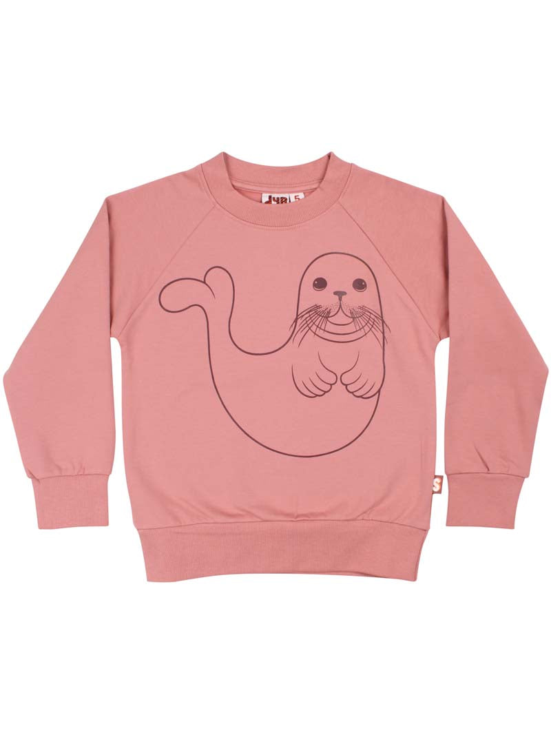 Sweater til børn med sæl