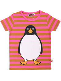 Dyrgrowl Tee AOP/STRIB Super Pink/Mustard PINGVIN