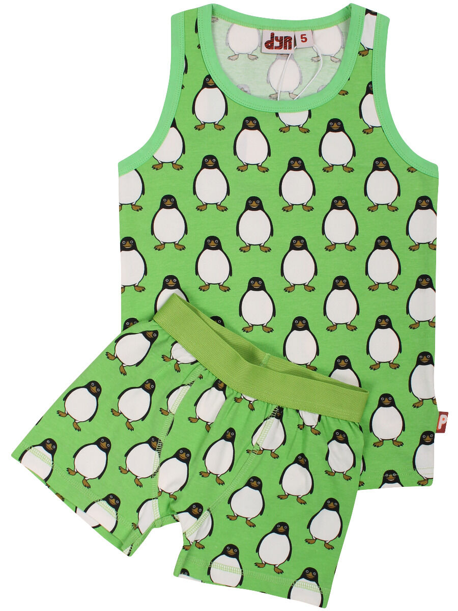 Dyrbark Undie Set AOP Bright Green PINGVINER