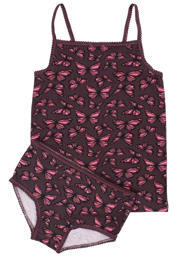 Dyrnest Undie Set AOP Grey Viola FLUTTER
