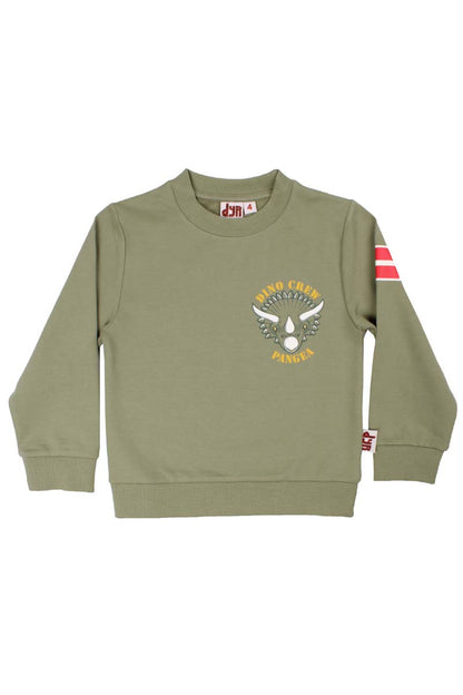 Dyrdino Crew Sweat Sage TRICERATOPS