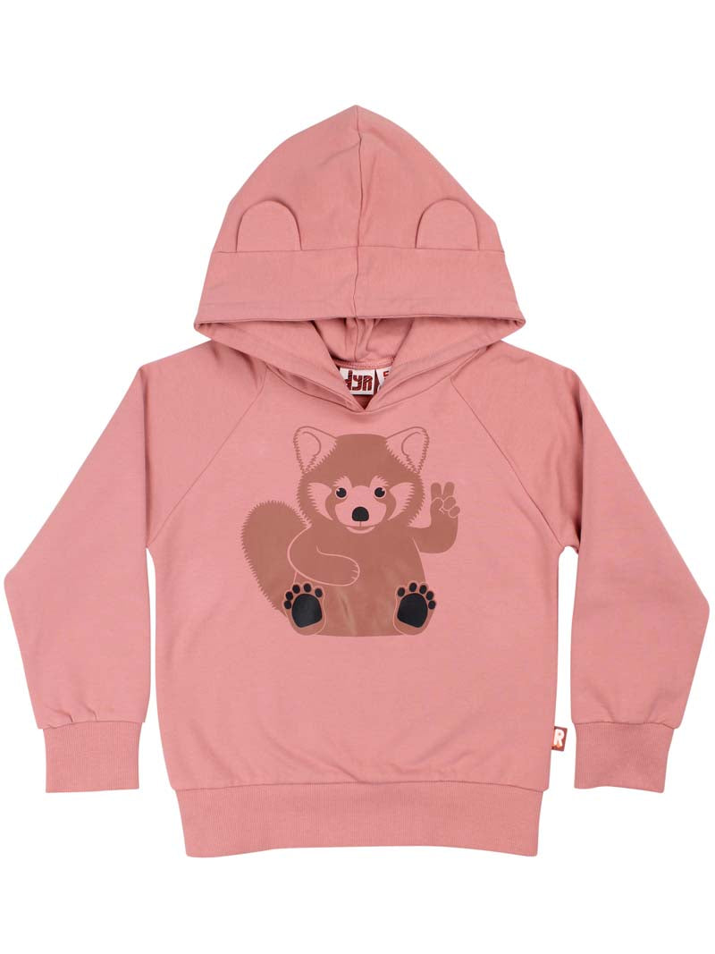 Dyrbellow Hoodie Antique Rose PEACE ROED PANDA