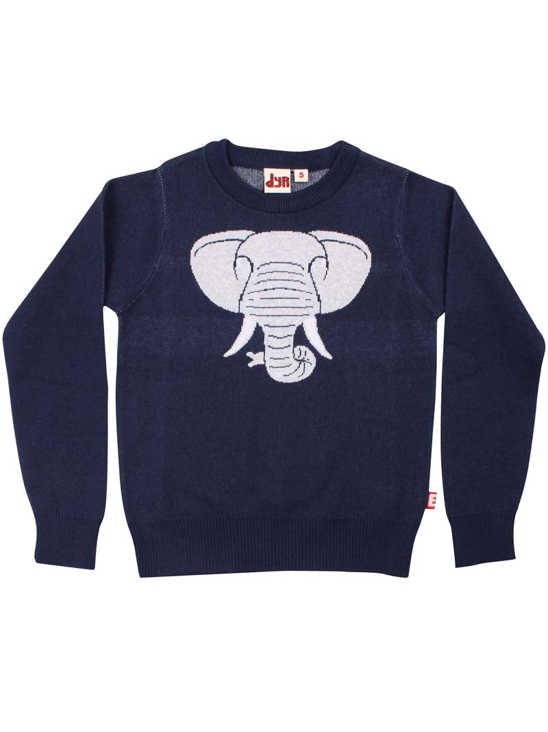 Dyrarctic Cotton Sweater Dk Navy ELEFANT