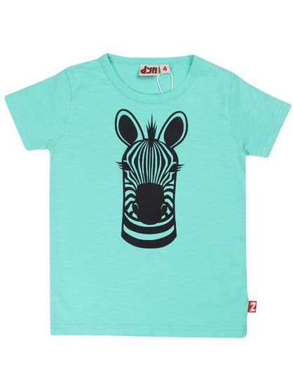 Sød kortærmet t-shirt til børn med print af zebra