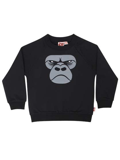 Skøn sweatshirt til børn med print af gorilla