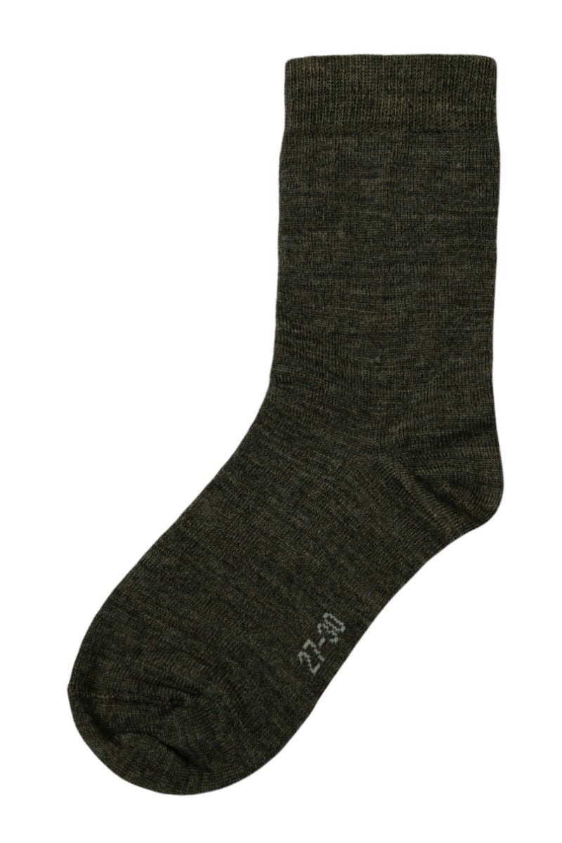 JOHA Wool Socks Thin Green Melange
