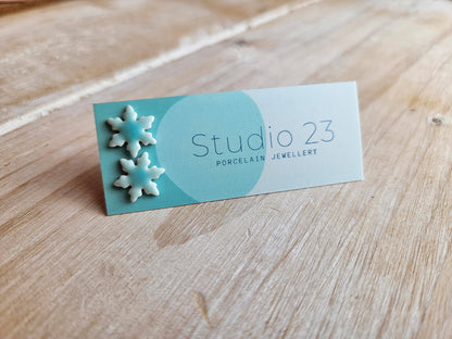 Studio 23 Stud Snowflake Earring Pair Red