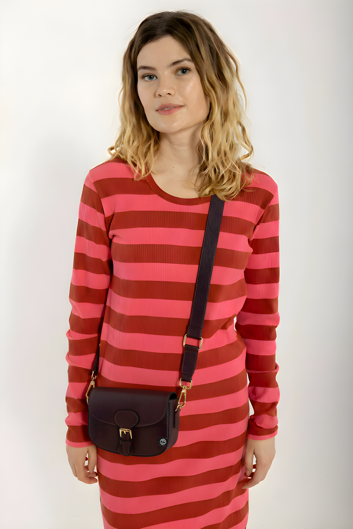 ESS - Danebernadotte Leather Shoulder Bag Red Wine