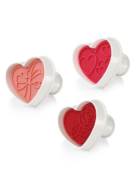 Tescoma Cookie Cutter with Stamp 3 PCS Hearts