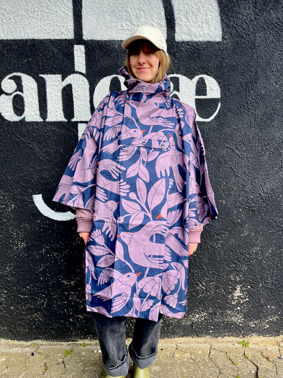 Danepackit Rainponcho Dk Navy BIRDIEUP