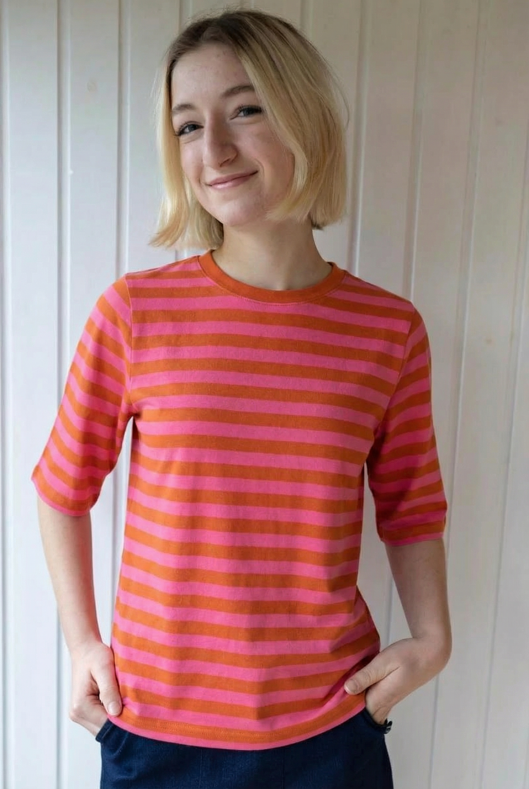 Danebasic Glad Tee Light Rust/Bright Pink