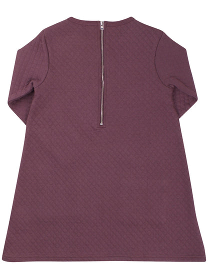 BIO - Danespelt Kleid Grau Pflaume FREJA