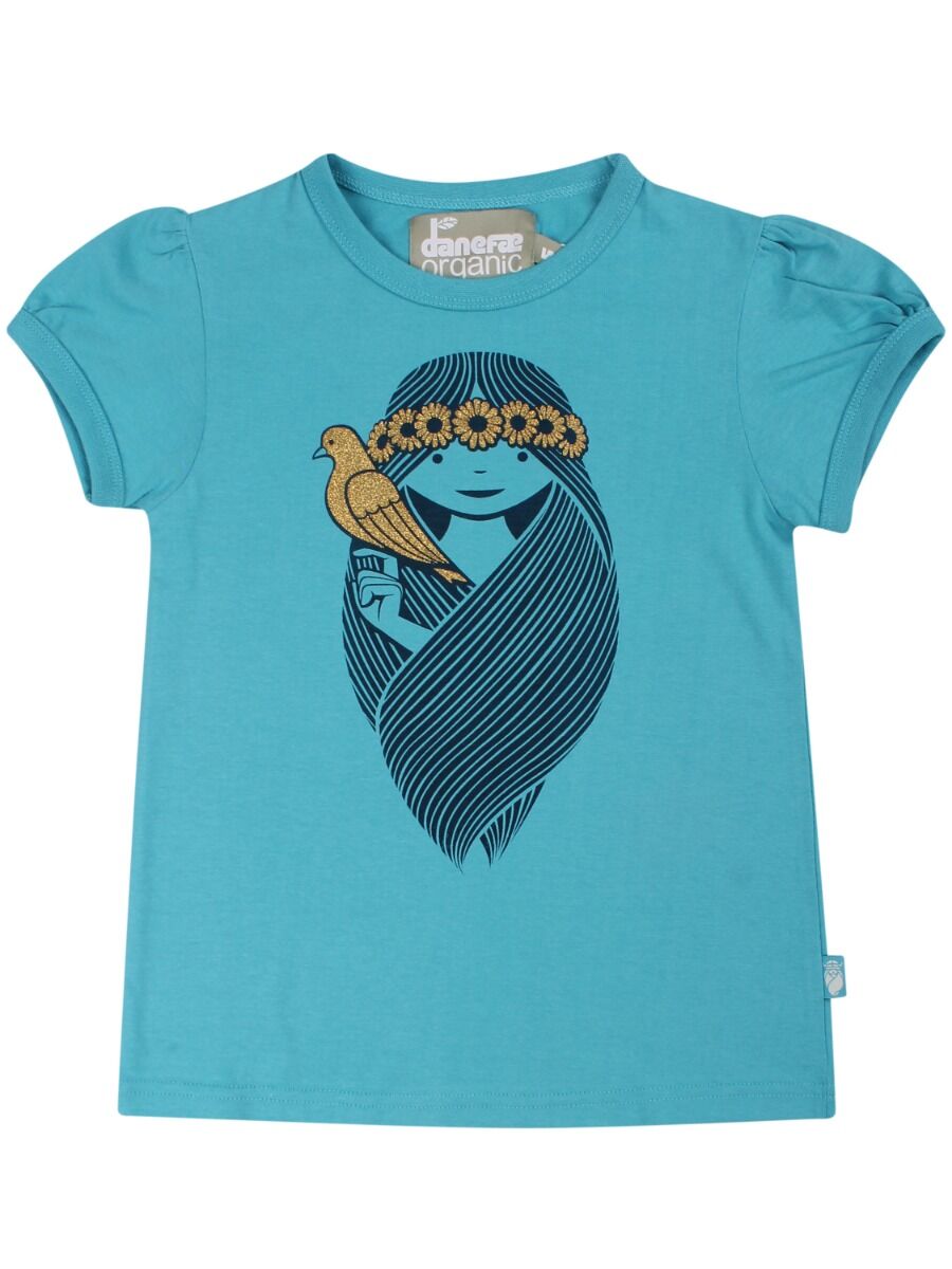 ORGANIC - Danemushroom Tee Rainblue LILMISSLOVER