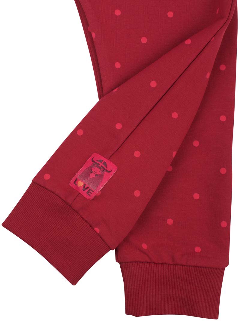 ORGANIC - Daneboeg Pants Jr Dark Red/Love Pink FUNDOTS
