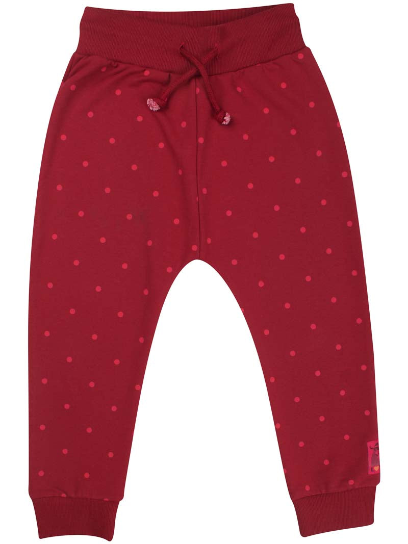 ORGANIC - Daneboeg Pants Jr Dark Red/Love Pink FUNDOTS