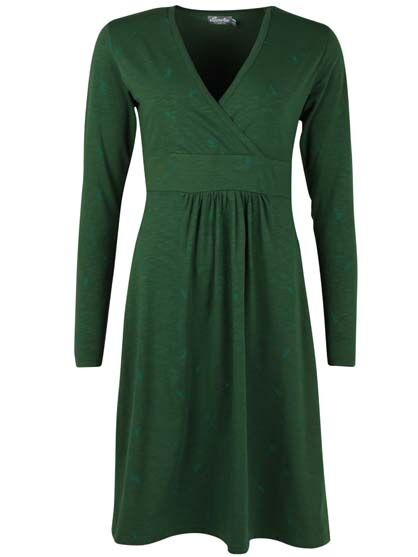 ORGANIC - Beth Dress Dark Army MARKBLOMST