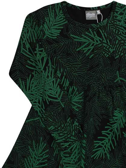 ORGANIC - Daneginger Dress Black/green FINEPINE