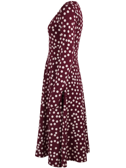 ORGANIC - Danesigrid Dress Dark Bdx/Chalk FUNDOTS