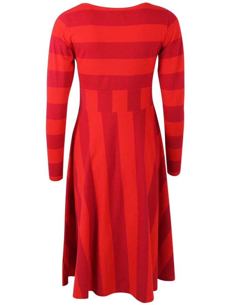 ORGANIC - Danesigrid Viscose Dress Xmas red/Burnt red