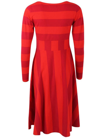 ORGANIC - Danesigrid Viscose Dress Xmas red/Burnt red