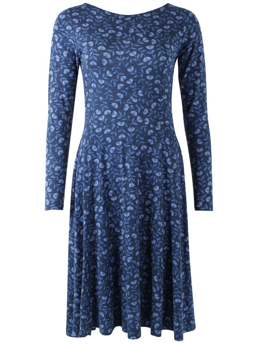 ORGANIC - Danesigrid Viscose Dress Marine/Cold Blue FLEURIE