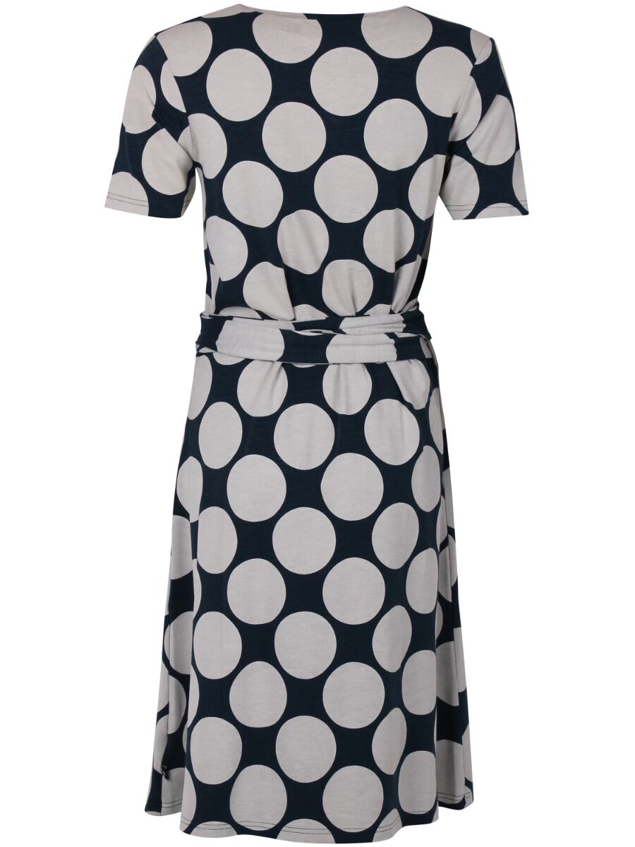 ORGANIC - Danevenice Dress Dusty navy/chalk MEGADOTS