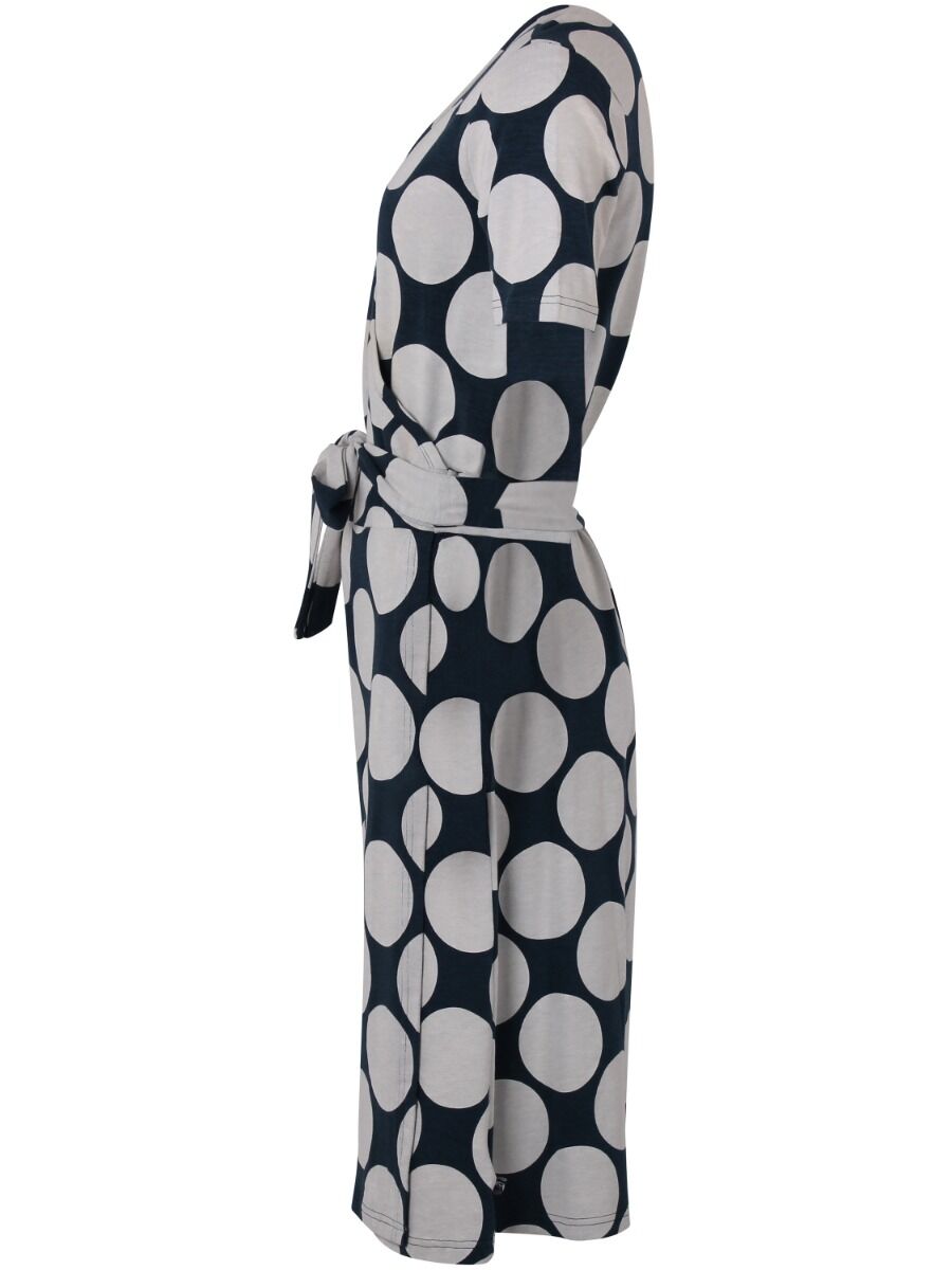 ORGANIC - Danevenice Dress Dusty navy/chalk MEGADOTS