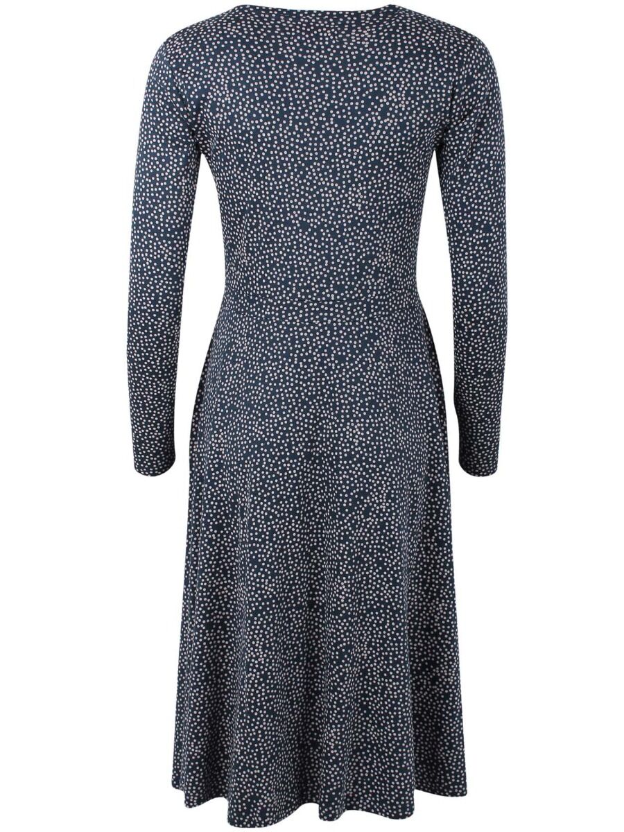 ORGANIC - Danandreasen Dress Dusty navy/chalk MINI FUNDOTS