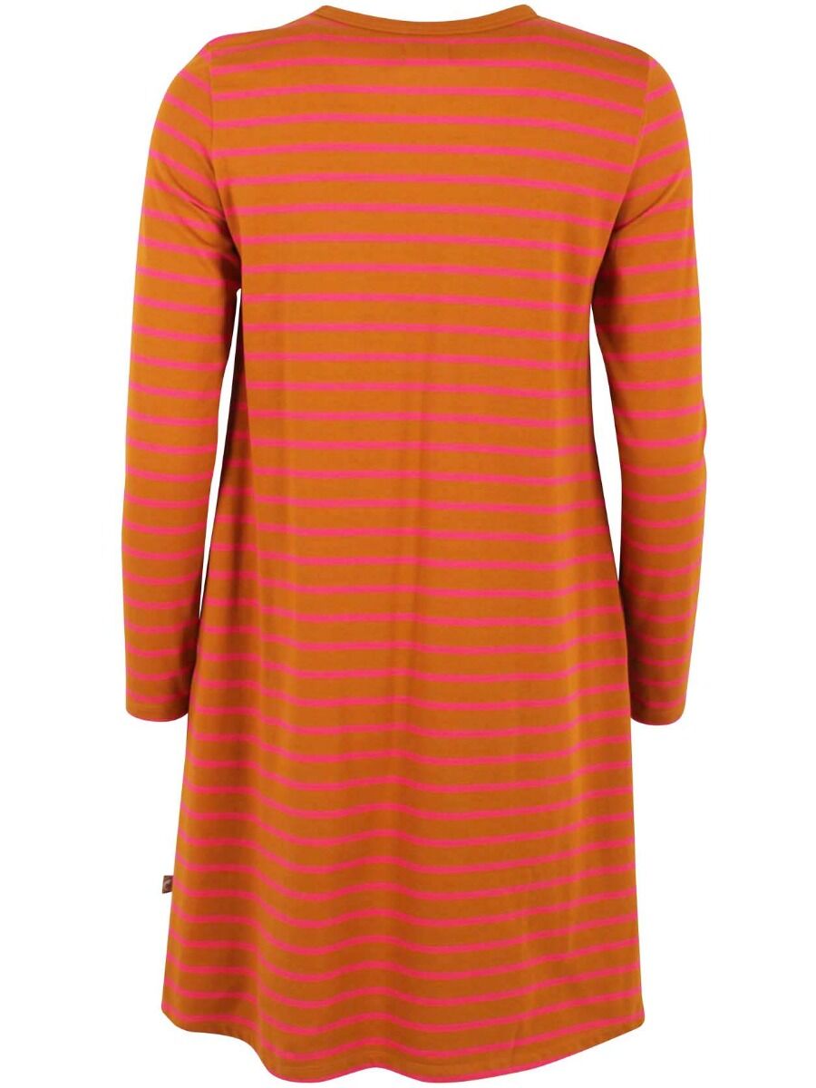 ORGANIC - Vibeke Dress Mustard/juicy pink