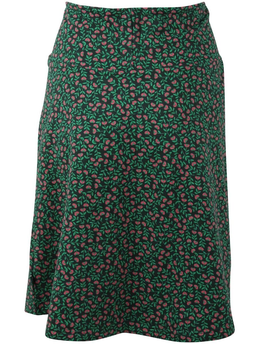 ORGANIC - Lissen Skirt Black/green FLEURIE