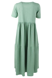 ORGANIC - Danemarkise Slub Jersey Dress Sage