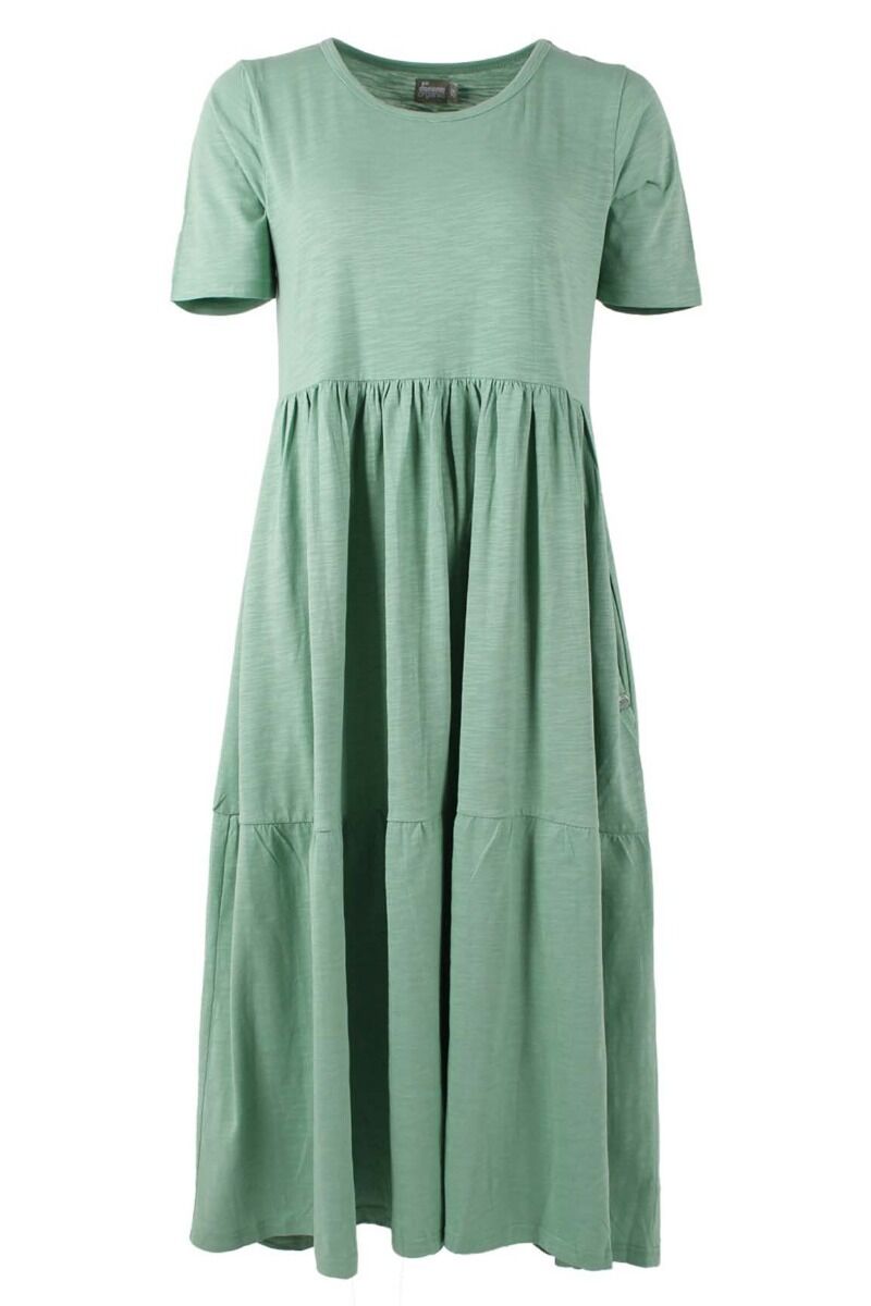 ORGANIC - Danemarkise Slub Jersey Dress Sage