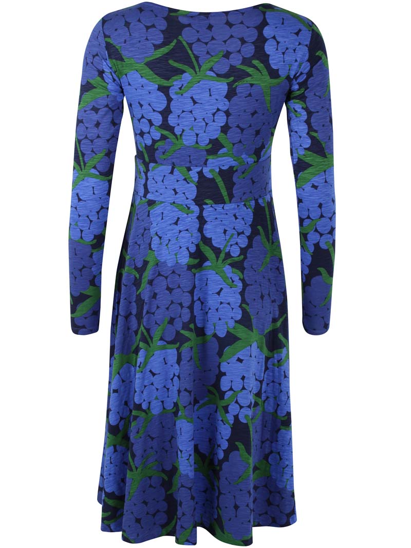 ORGANIC - Danesigrid Viscose Slub Dress Deep Blue MAXIBERRY