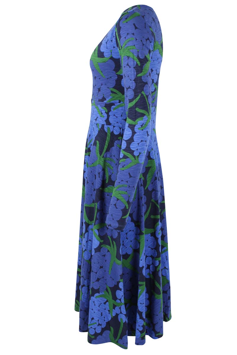 ORGANIC - Danesigrid Viscose Slub Dress Deep Blue MAXIBERRY