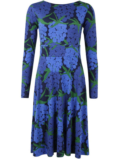 ORGANIC - Danesigrid Viscose Slub Dress Deep Blue MAXIBERRY