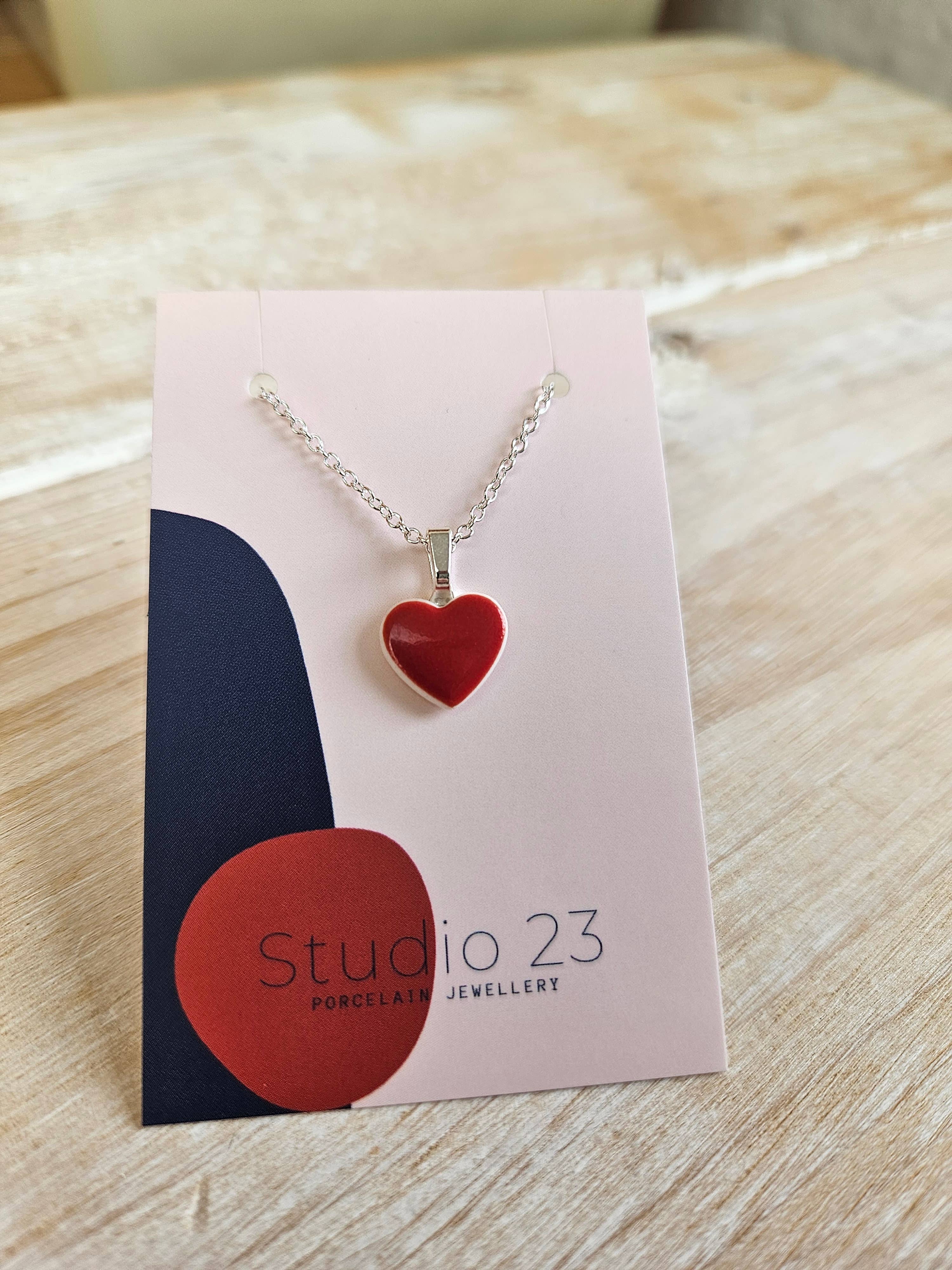 Studio 23 Heart Pendant Red