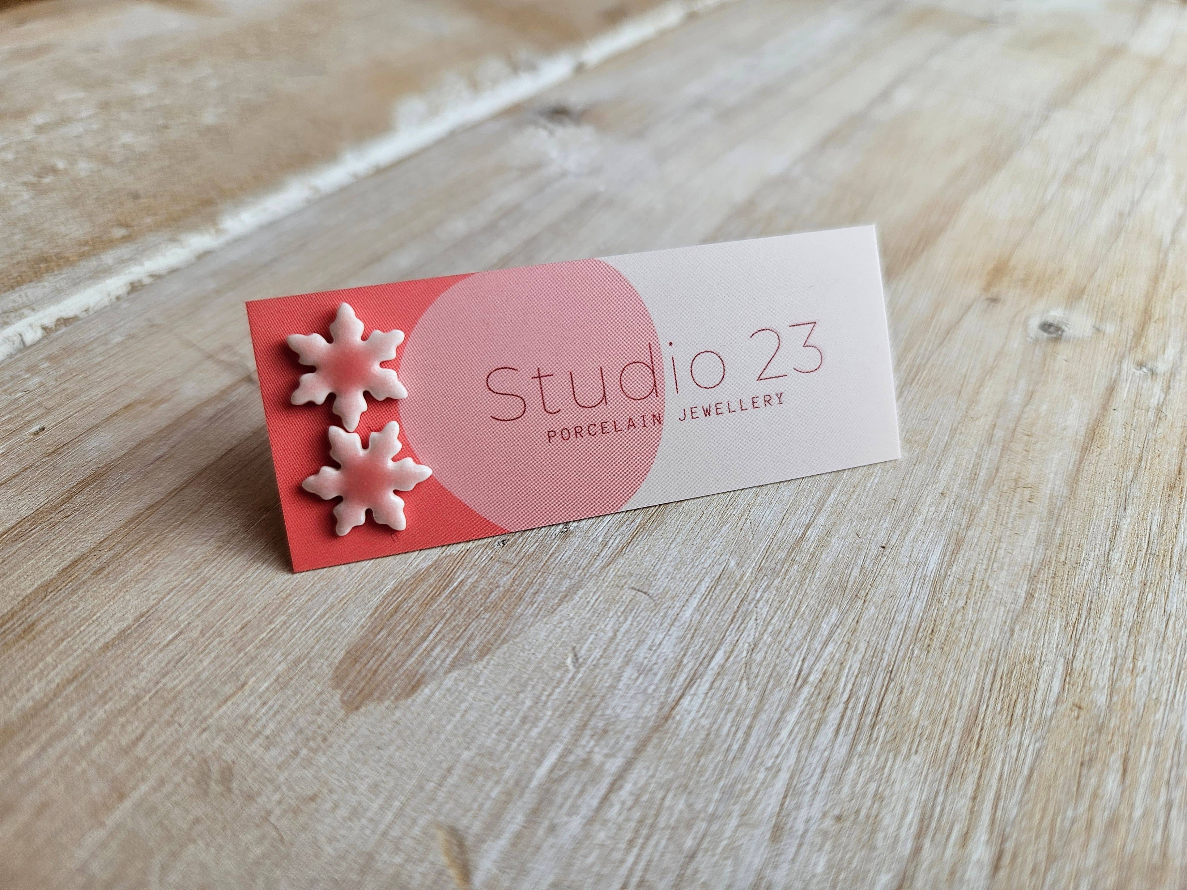 Studio 23 Stud Snowflake Earring Pair Red