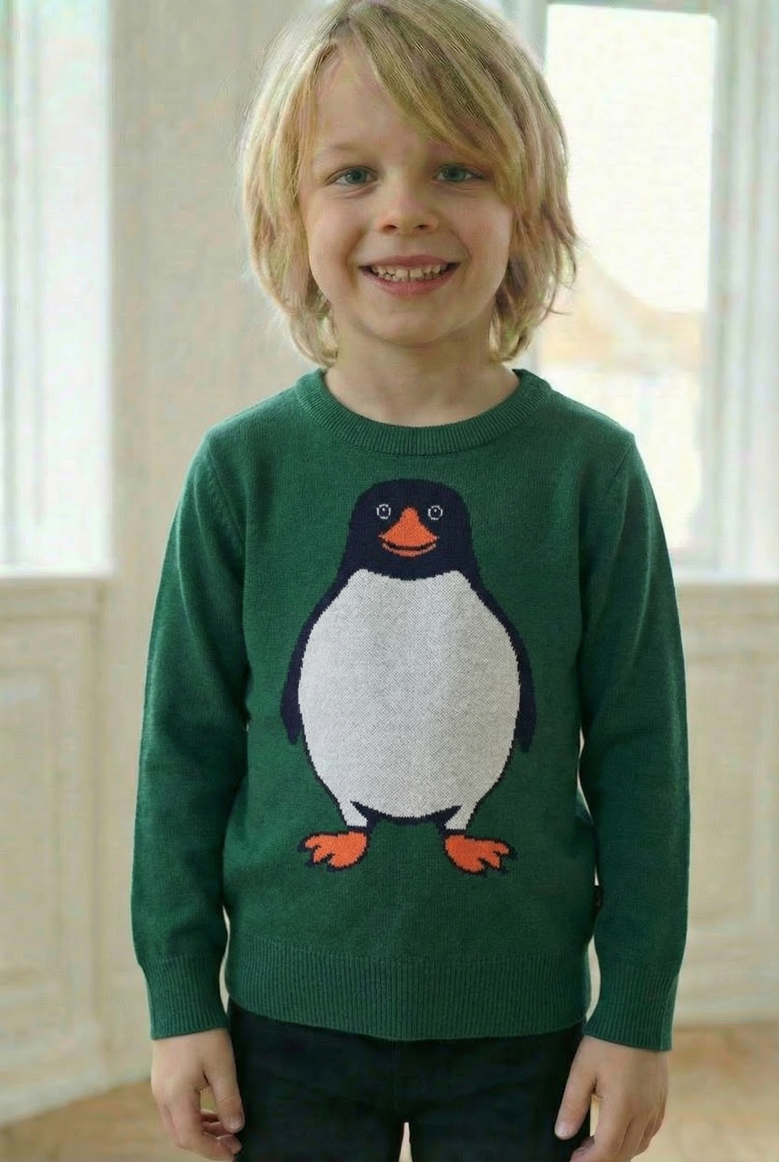 Dyrarctic Cotton Sweater Dark Pine PINGVIN