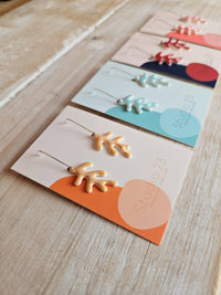 Drop Coral Earring Pair: Turquoise
