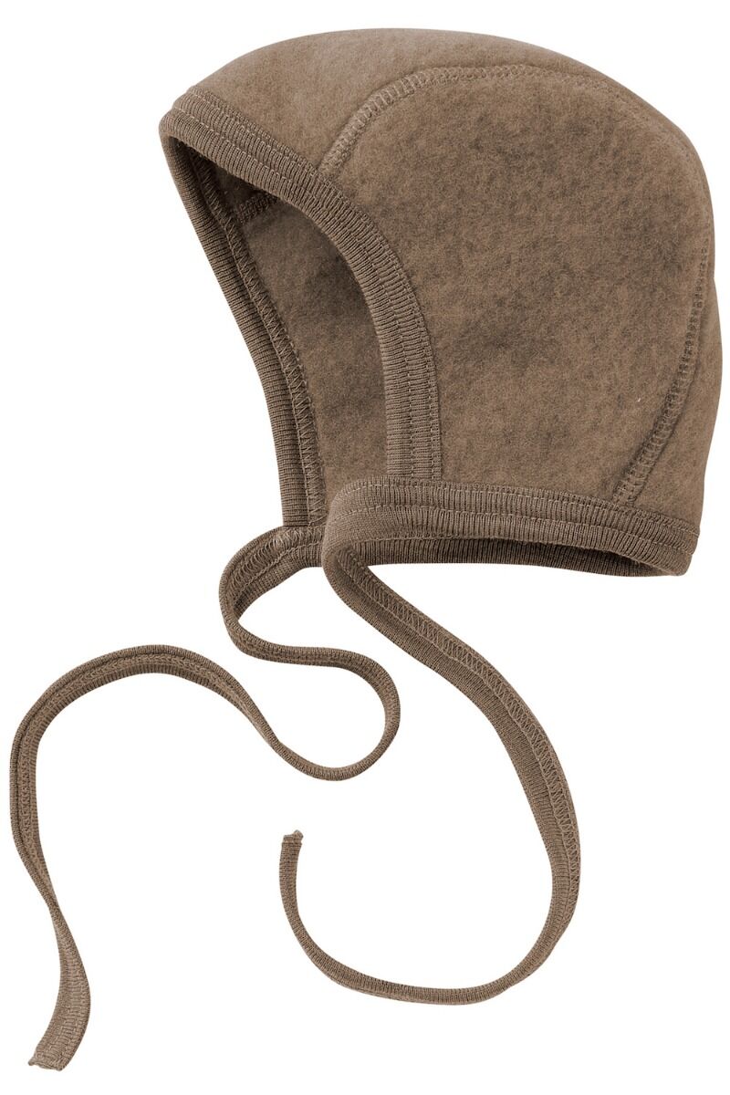 Engel Wool Natur Baby Bonnet Walnut
