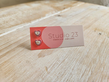 Studio 23 Heart Stud Earring Pair Red