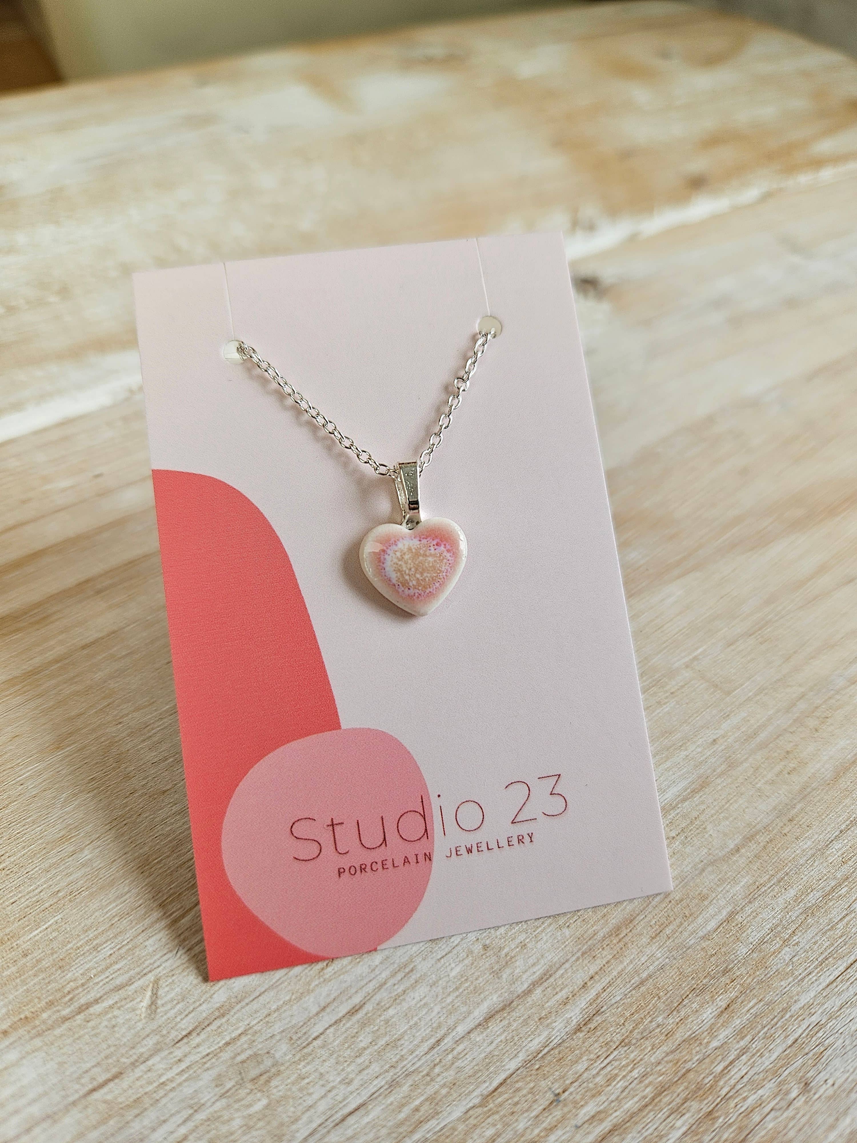 Studio 23 Heart Pendant Blush Pink