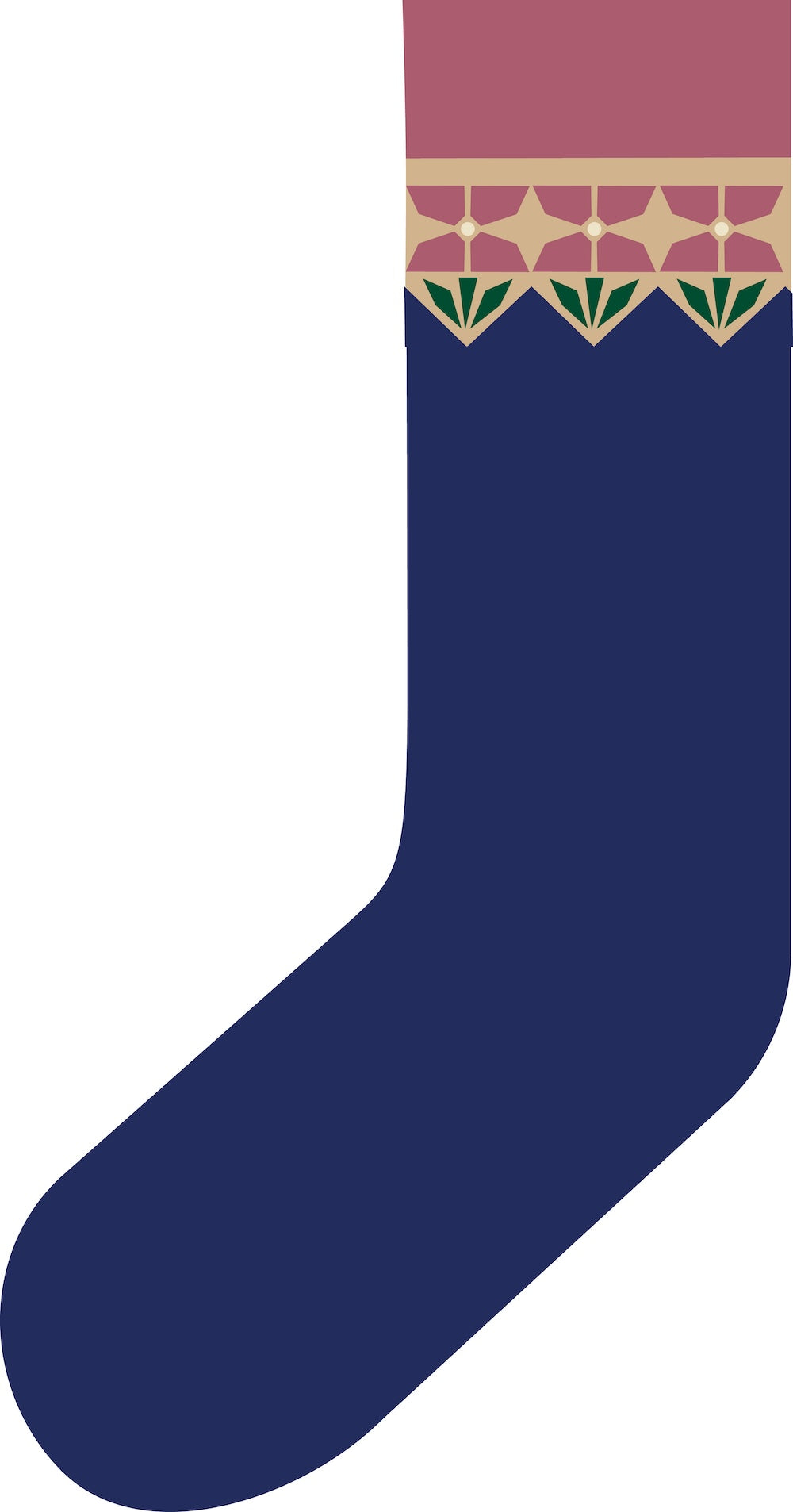 Danalvhild Cashmere Socks Navy FLOWER