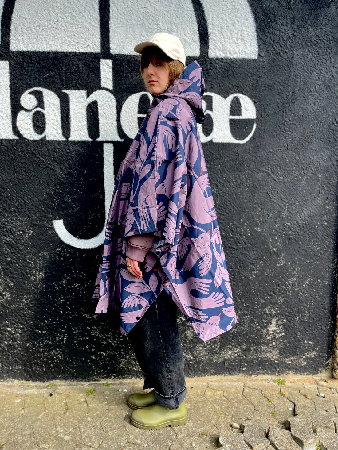 Danepackit Rainponcho Dk Navy BIRDIEUP