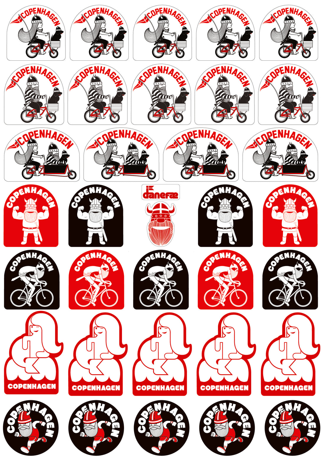 Danefae Sticker Sheet COPENHAGEN