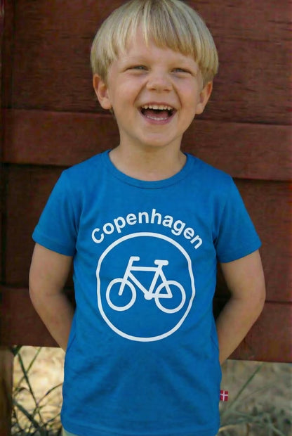 CYCLECPH Kids Cycle Tee Royal Blue CYCLE (white)