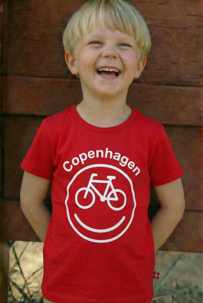 CYCLECPH Kids Smilecycle Tee Red CYCLE (white)