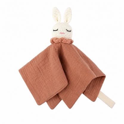 Håndlavet nusseklud Dusty Rust Bunny