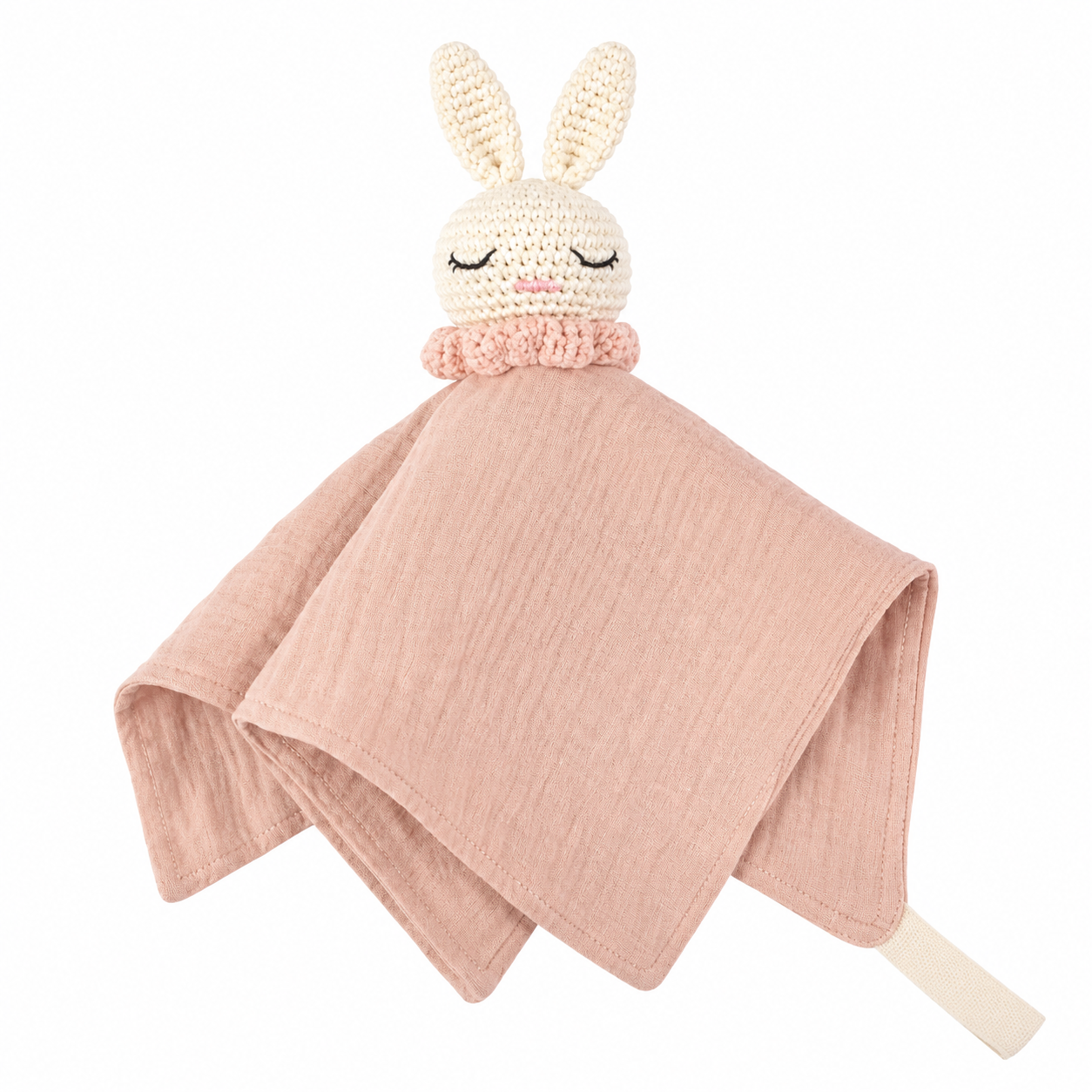 Håndlavet nusseklud Rosa Bunny